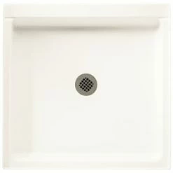 Best Sale ✔️ Swan Corporation Veritek® 36 x 36 in. Veritek Square Shower Base with Center Drain in White 🛒