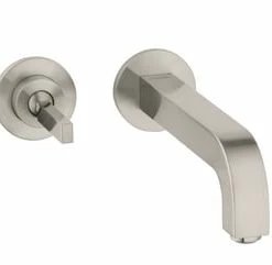 Cheapest 🌟 AXOR Citterio Single Handle Widespread Bathroom Sink Faucet in Brushed Nickel 👍