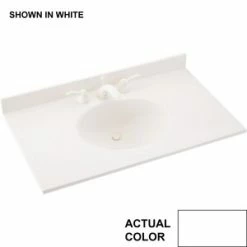 Discount 😍 Swan Corporation 49 x 22 in. Swanstone Single Bowl Vanity Top in White 🔔