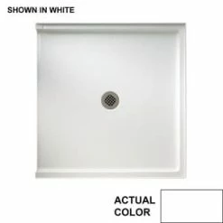 Discount 🧨 Swan Corporation Veritek® 38 x 37 in. Veritek Rectangle Shower Base with Center Drain in White 🧨