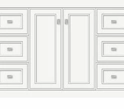 Deals 🧨 Strasser Woodenworks Alki View 48 x 21 x 34-1/2 in. Floor Mount Vanity with 6-Drawer in Satin White 🎁