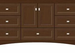 Budget 😀 Strasser Woodenworks Wallingford 60 x 21 x 34-1/2 in. Floor Mount Vanity with 5-Drawer in Pecan Cherry ✨