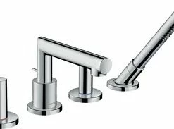 Discount 🧨 AXOR Uno AXOR UNO 4-HOLE ROMAN TUB SET TRIM WITH ZERO HANDLES WITH 1.75 GPM HANDSHOWER ⌛