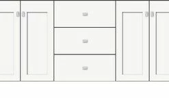 Outlet 🛒 Strasser Woodenworks Newhalem 72 x 21-1/2 x 34-1/2 in. Floor Mount Vanity with 3-Drawer in Satin White 😉