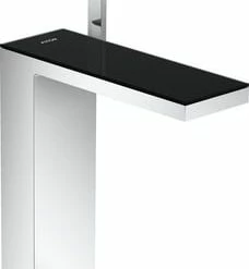 Best Sale 🎉 AXOR MyEdition AXOR MyEdition AXOR MyEdition Single-Hole Faucet, Tall, 1.2 GPM in Chrome / Black Glass ❤️