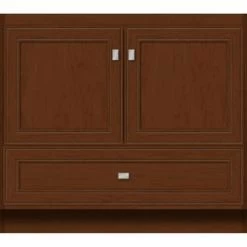 Best reviews of ✔️ Strasser Woodenworks Montlake 36 x 21 x 32 in. Floor Mount Vanity with 3-Drawer in Pecan Cherry ✔️