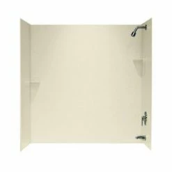 Brand new 💯 Swan Corporation 30 x 60 in. 3-Panel Tub Wall Swanstone Bone in White 🤩