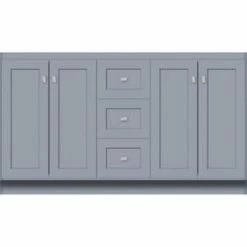 Brand new ❤️ Strasser Woodenworks Montlake View 60 x 21 x 34-1/2 in. Floor Mount Vanity with 3-Drawer in Satin Silver 😉