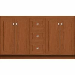 Outlet 🎁 Strasser Woodenworks Montlake View 60 x 21 x 34-1/2 in. Floor Mount Vanity with 3-Drawer in Cinnamon Cherry 💯