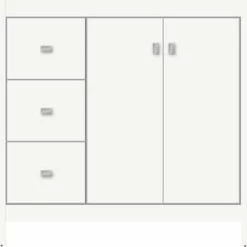 New ⭐ Strasser Woodenworks Alki View 36 x 21 x 34-1/2 in. Floor Mount Vanity with 3-Drawer in Satin White 🛒