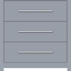 Outlet 😀 Strasser Woodenworks Belltown 30 x 21 x 34-1/2 in. Floor Mount Vanity with 3-Drawer in Satin Silver 🎉