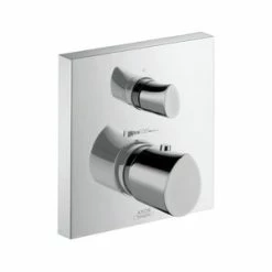 Coupon 👍 AXOR Starck Organic 6 gpm Thermostatic Trim with Volume Control and Double Knob Handle in Polished Chrome 👍