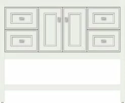 Deals 🎉 Strasser Woodenworks Alki Spa 42 x 21 x 34-1/2 in. Floor Mount Vanity with 4-Drawer in Powder Grey ⌛