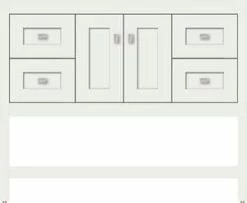 Budget 👏 Strasser Woodenworks Alki Spa 42 x 21 x 34-1/2 in. Floor Mount Vanity with 4-Drawer in Powder Grey ⭐