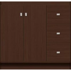 Flash Sale 🎁 Strasser Woodenworks Montlake View 36 in. Chocolate Oak Vanity with Right Hand Drawer 34-1/2 x 21 in. 😀