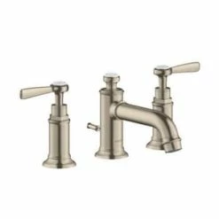 Coupon 😍 AXOR Montreux Deck Mount Widespread Bathroom Sink Faucet with Double Lever Handle in Brushed Nickel ✨