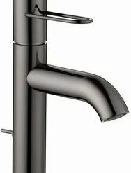 Best Pirce 🔔 AXOR Uno Loop Single Handle Bathroom Sink Faucet Lever in Polished Black Chrome ✔️