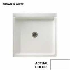 Deals 🤩 Swan Corporation Veritek® 36 x 42 in. Veritek Rectangle Shower Base with Center Drain in White 🧨