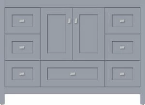 Hot Sale โจ Strasser Woodenworks Alki Essence 48 x 21 x 34-1/2 in. Floor Mount Vanity with 7-Drawer in Satin Silver ๐ฏ