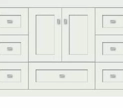 Deals 🌟 Strasser Woodenworks Alki Essence 48 x 21 x 34-1/2 in. Floor Mount Vanity with 7-Drawer in Powder Grey 🧨