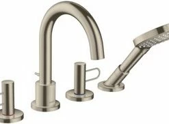 Brand new 🎉 AXOR Uno Two Handle Roman Tub Faucet in Brushed Nickel with Trim 👏