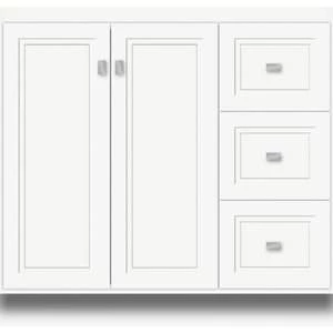 Top 10 ๐ Strasser Woodenworks Montlake View 36 x 21 x 34-1/2 in. Floor Mount Vanity with 3-Drawer in Satin White ๐