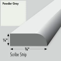 Promo 🌟 Strasser Woodenworks Powder Grey Scribe 3/4 x 1/4 x 36 in. 👏