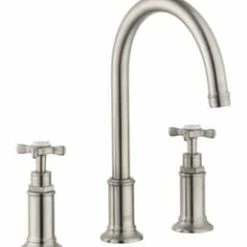 Discount ⌛ AXOR Montreux Widespread Bathroom Sink Faucet in Brushed Nickel 👏