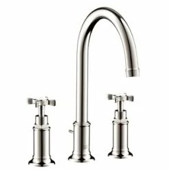 Cheap ⭐ AXOR Montreux Widespread Bathroom Sink Faucet in Polished Nickel 🧨