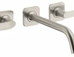 Coupon 🛒 AXOR Citterio M Bathroom Sink Faucet Trim with Double Lever Handle in Brushed Nickel 🥰