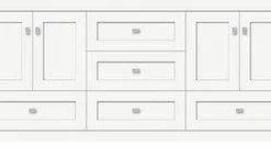 Promo 🛒 Strasser Woodenworks Alki Essence 72 x 21 x 34-1/2 in. Floor Mount Vanity with 5-Drawer in Satin White 😀