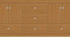 Buy ⭐ Strasser Woodenworks Alki Essence 72 x 21 x 34-1/2 in. Floor Mount Vanity with 5-Drawer in Natural Cherry 🔥