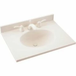 Buy 🌟 Swan Corporation 19 x 25 in. Single Bowl Vanity Top in Bermuda Sand 👏