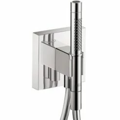 Cheap ✔️ AXOR Starck Organic 1.75 gpm Wall Mount Organic Handshower Porter with Outlet in Polished Chrome 👏