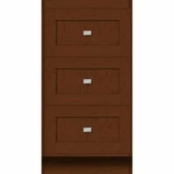 Coupon ❤️ Strasser Woodenworks Montlake 18 x 21 x 34-1/2 in. Floor Mount Vanity with 3-Drawer in Pecan Cherry ✨