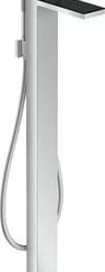 Cheap ❤️ AXOR MyEdition AXOR MyEdition AXOR MyEdition Freestanding Tub Filler Trim with 1.75 GPM Handshower in Chrome / Black Glass 🎉