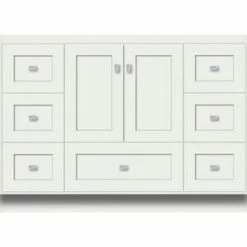 Coupon 🌟 Strasser Woodenworks Montlake 48 x 21 x 34-1/2 in. Floor Mount Vanity with 3-Drawer in Powder Grey ⌛