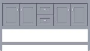 Cheapest ๐ Strasser Woodenworks Alki Spa 60 x 21 x 34-1/2 in. Floor Mount Vanity with 2-Drawer in Satin Silver โค๏ธ