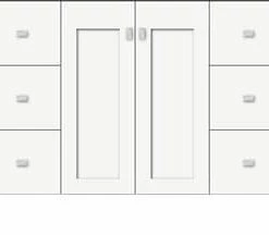 Best Sale 💯 Strasser Woodenworks Newhalem 48 x 21-1/2 x 34-1/2 in. Floor Mount Vanity with 6-Drawer in Satin White ❤️