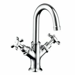 Best Sale ✔️ AXOR Montreux Two Handle Centerset Bathroom Sink Faucet in Polished Chrome 👏